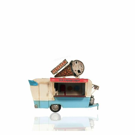 VIGILANCIA Ice Cream Trailer Metal Model; Multi Color VI3667456